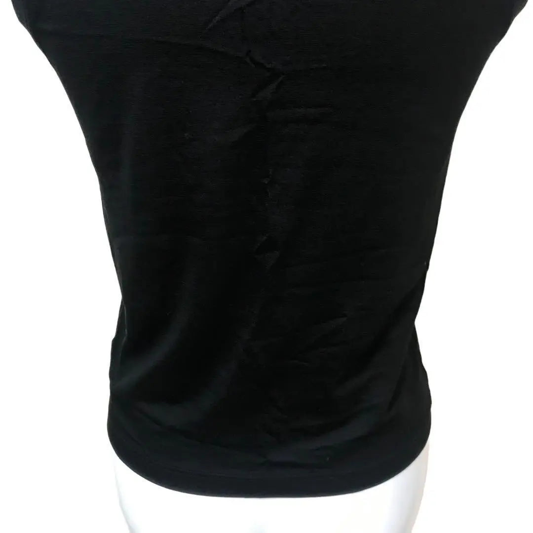 Jersey de cuello alto sin mangas HERMES Margiela negro