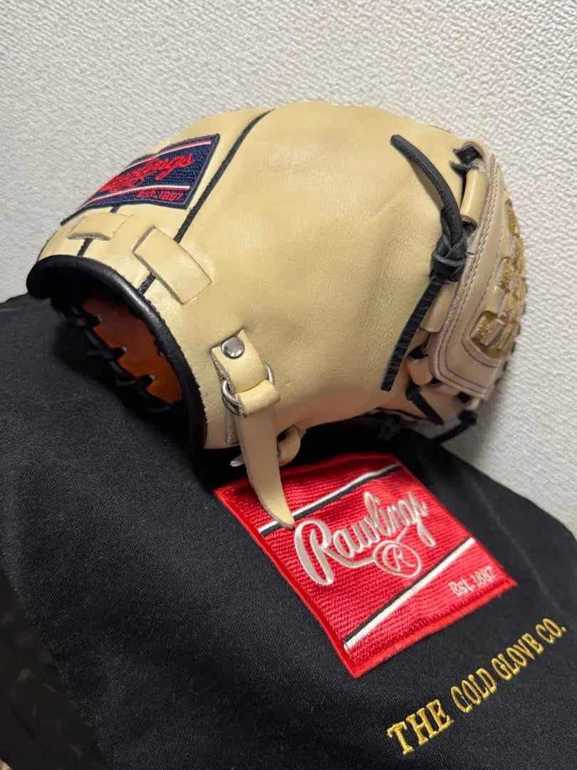 Guantes de béisbol Rawlings Gold Glove Hardball color crema