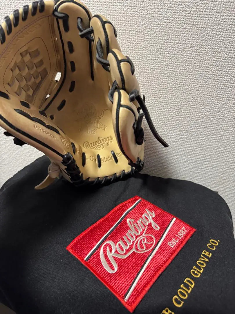 Guantes de béisbol Rawlings Gold Glove Hardball color crema