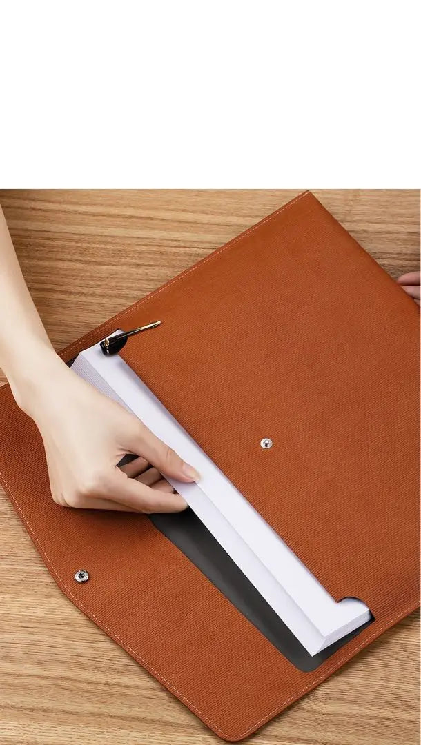 ⭐️ Nuevo ⭐️ Estuche de cuero de alta calidad Estuche para documentos B5 papelería de almacenamiento multifuncional marrón | ⭐️新品⭐️ 高級感 レザーポーチ B5書類ケース 多機能収納 文具入れ ブラウン