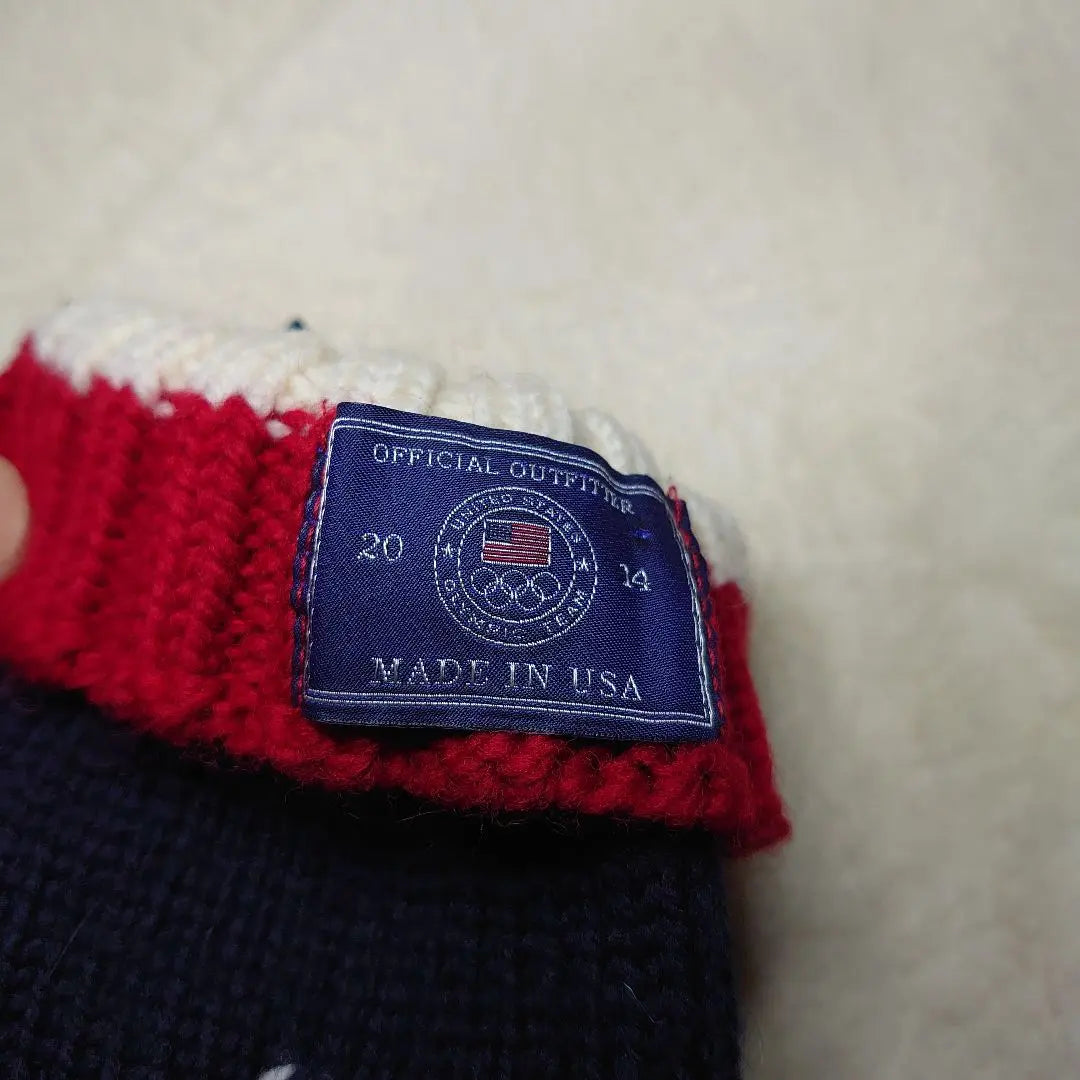 Ralph Lauren USA Wool gloves, Stars and Stripes, Olympics