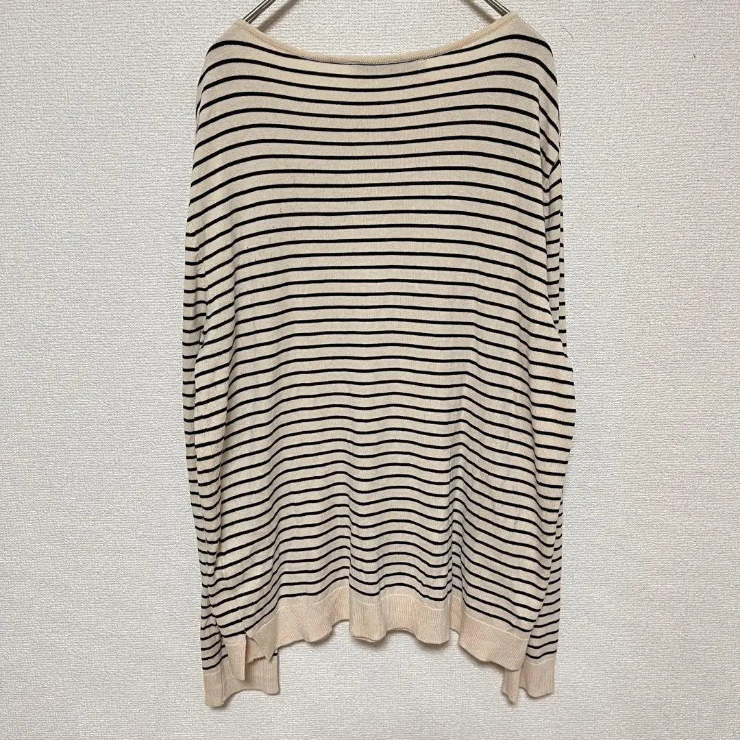 ★ZARA★ Border knit M slit autumn/winter top cut and sew