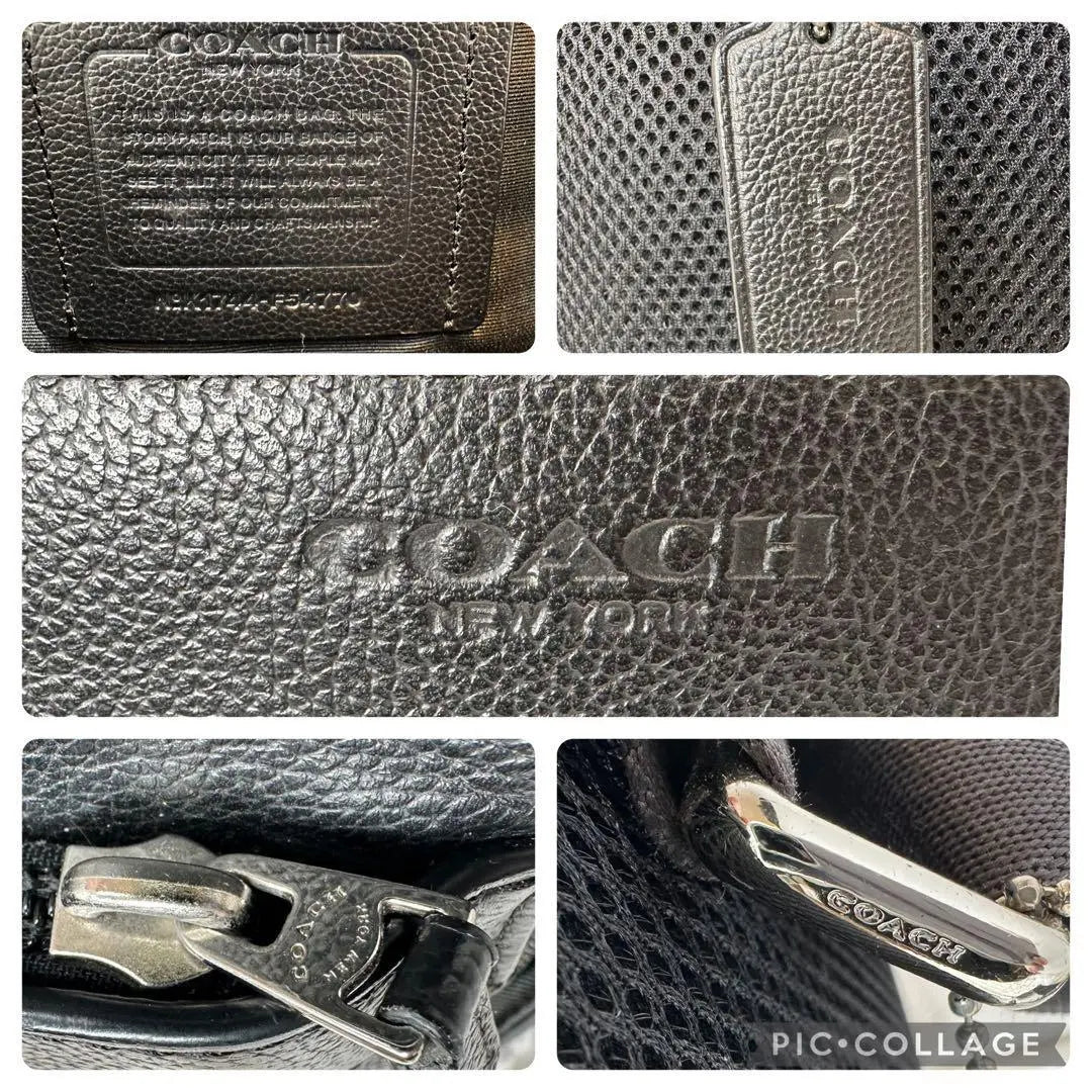 [Good condition] COACH leather body bag black