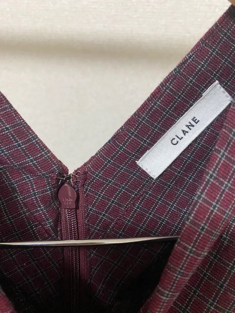 [Beauty] CLANE CHECK TRAPEZOID ONE PIECE 1