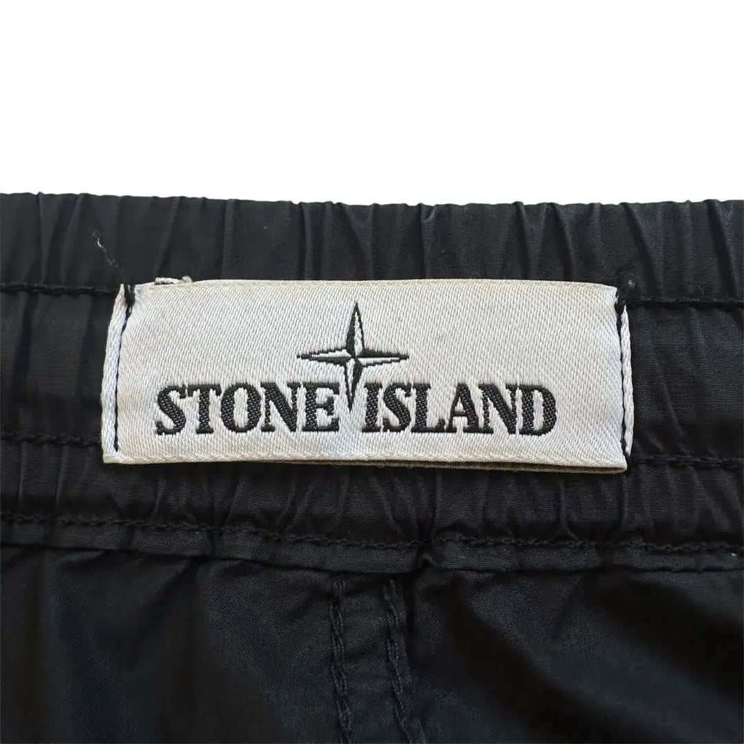 [Extremely beautiful condition] STONE ISLAND cargo pants W32 black ribbed hem 19ss