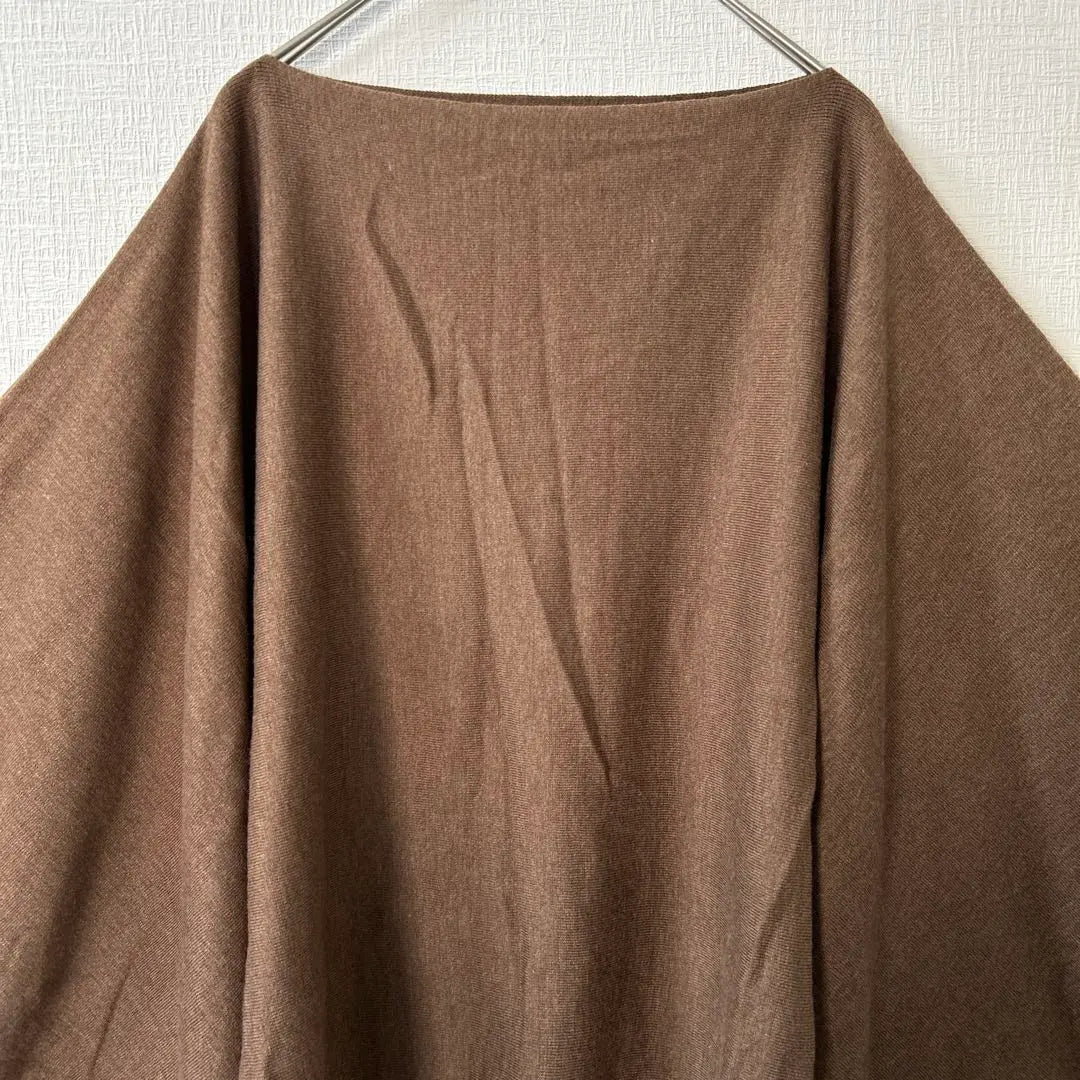 Flanders Women's Poncho Wool Blend F Size Brown