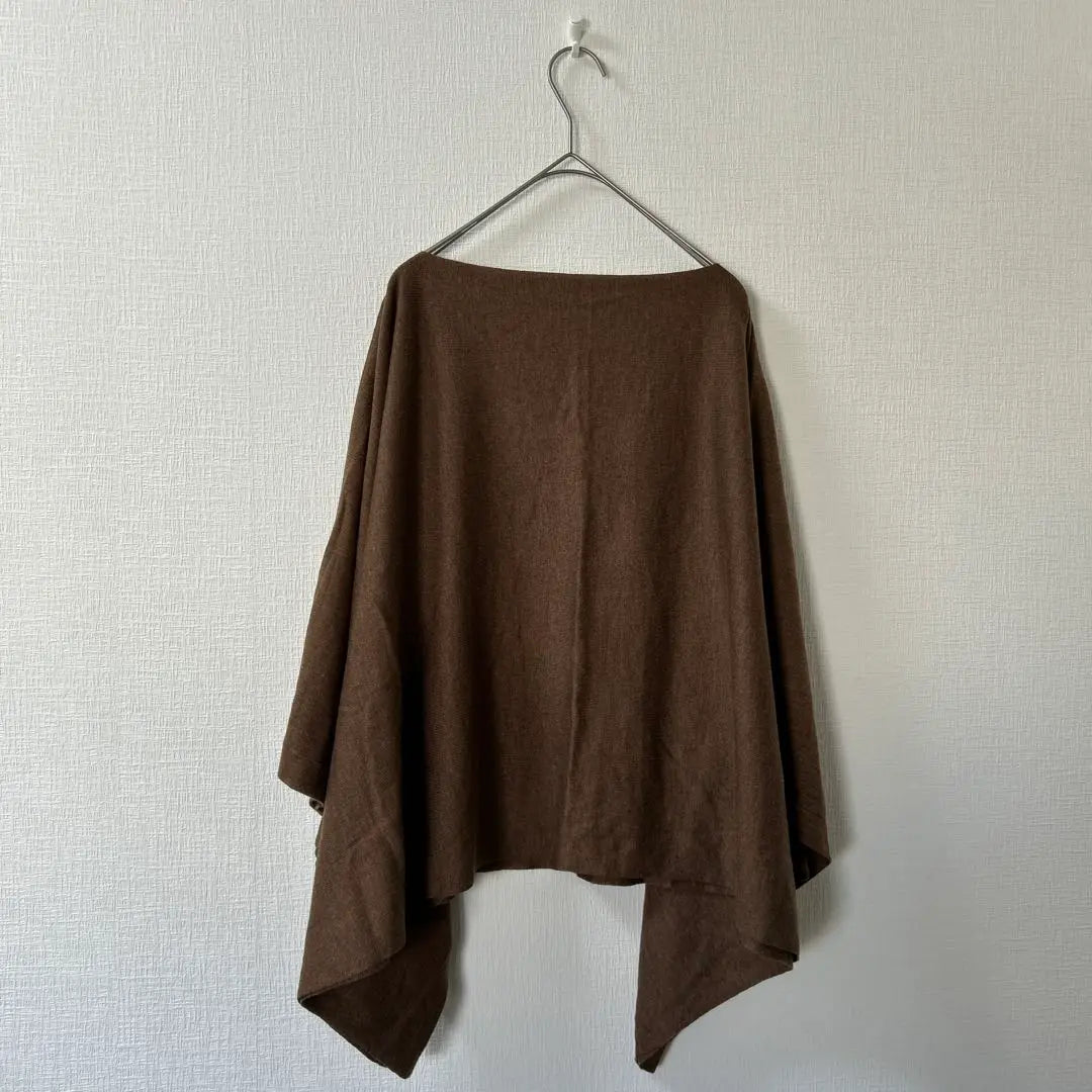 Flanders Women's Poncho Wool Blend F Size Brown