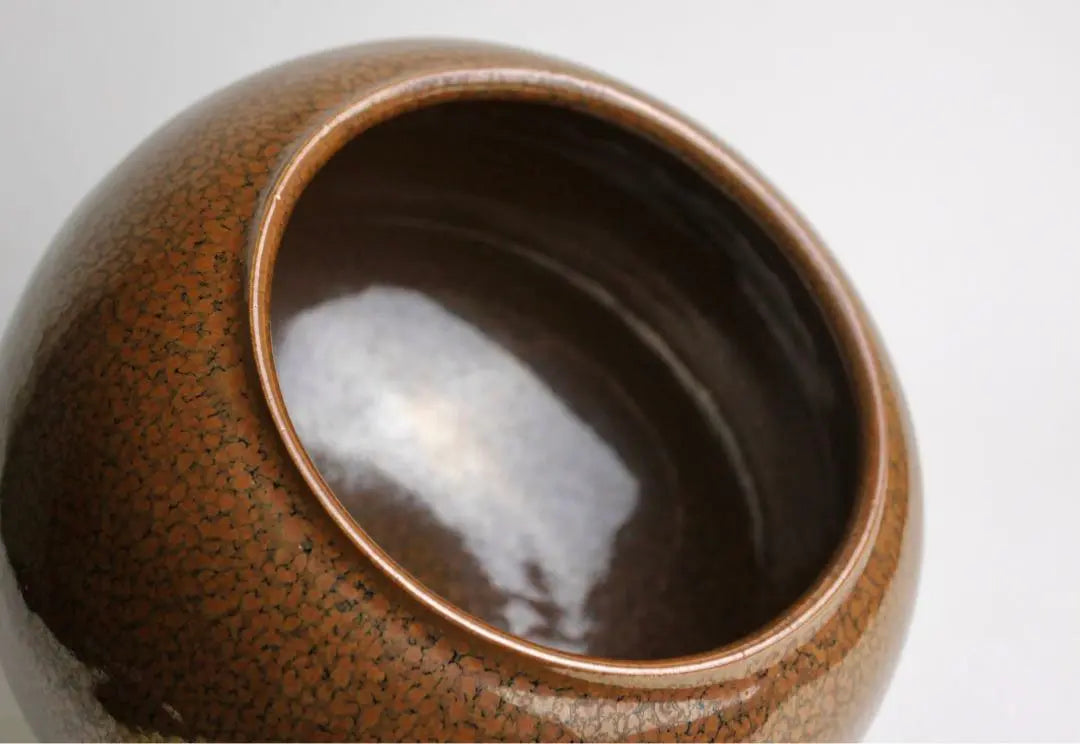 Kamata Koji, kiln-changing, brown tempura, water jug, jug, pot, large-scale tea ceremony utensils