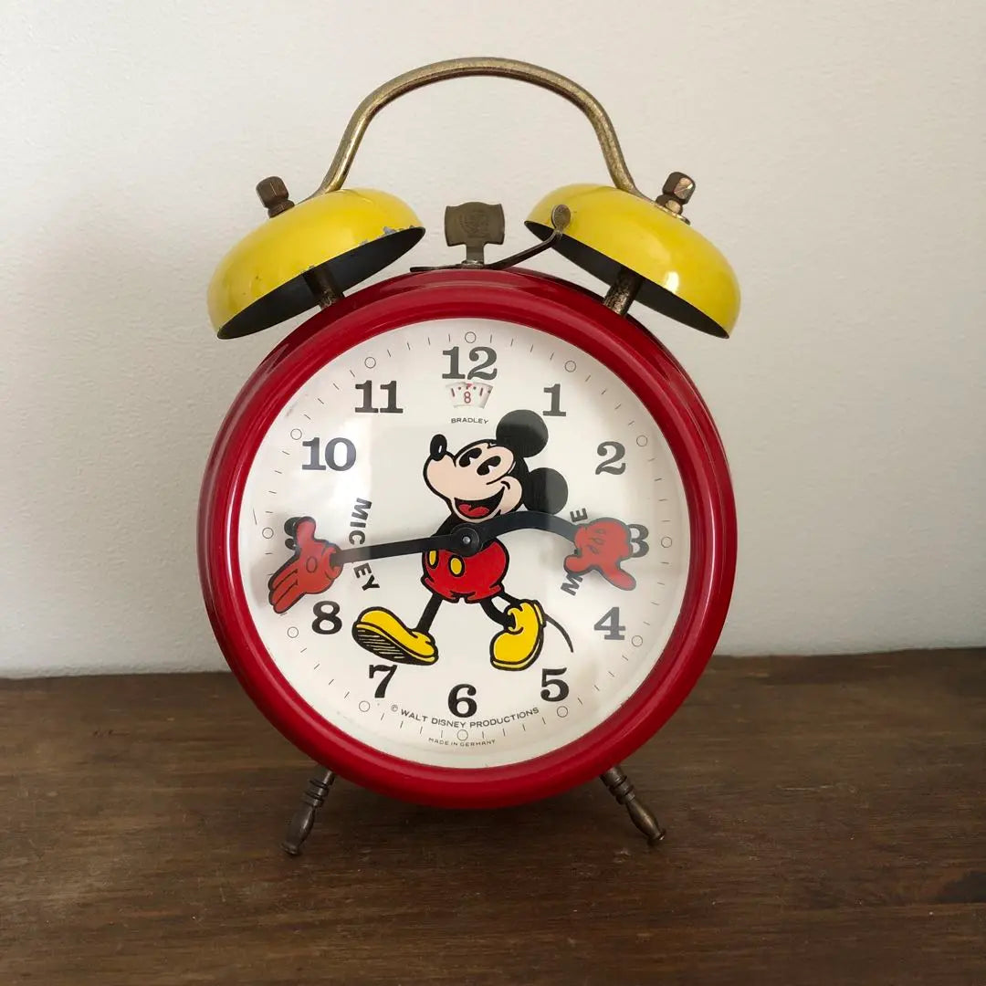 Vintage BRADLEY MICKEY MOUSE Table Clock Mickey Mouse