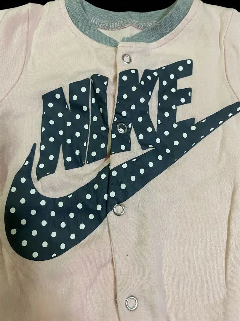 NIKE✔ Romper with feet, pink dot