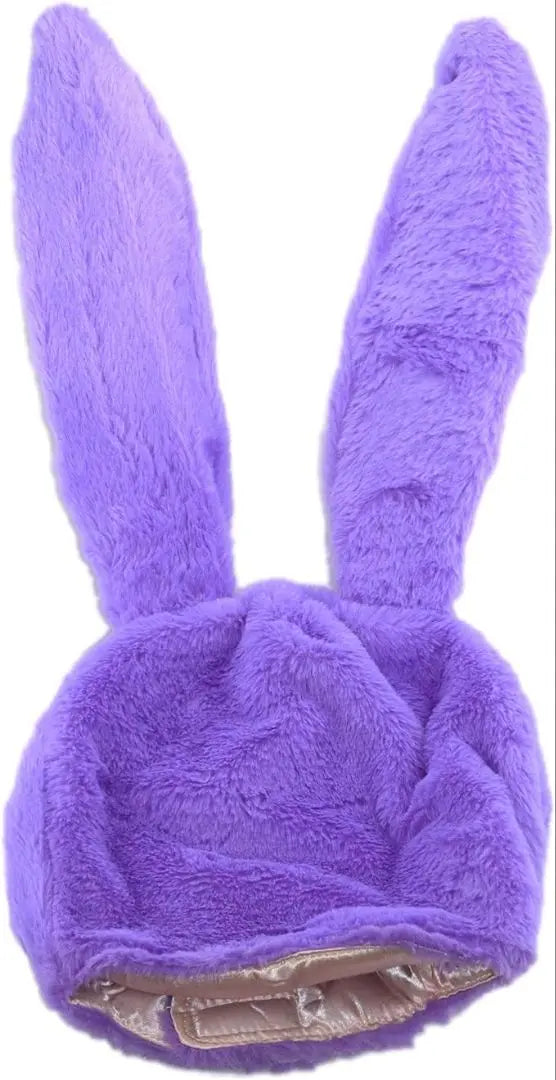 Gorro de fiesta con orejas de conejo para mujer, para cosplay de Halloween (morado)