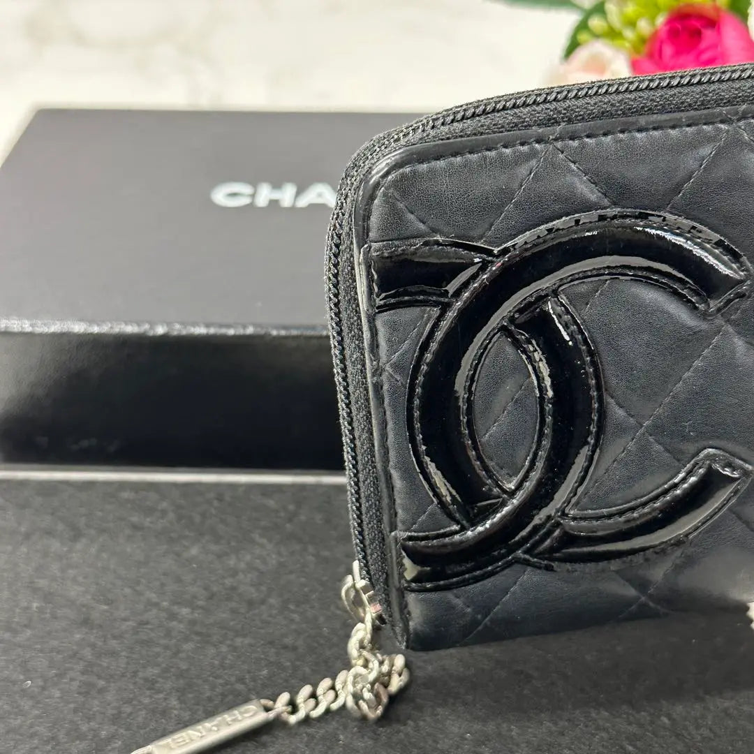 Artículos como nuevos ️Chanel Cartera CHANEL Cambon Line Cierre redondo | 新品同様‼️ シャネル CHANEL 長財布 カンボンライン ラウンドファスナー