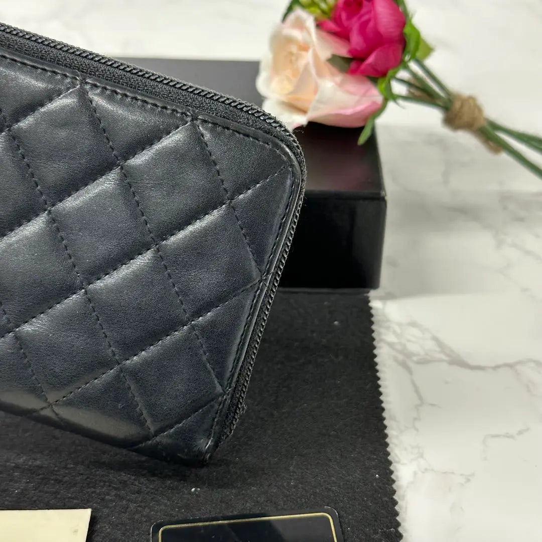 Artículos como nuevos ️Chanel Cartera CHANEL Cambon Line Cierre redondo | 新品同様‼️ シャネル CHANEL 長財布 カンボンライン ラウンドファスナー