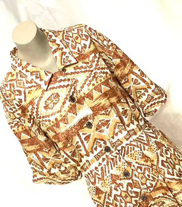 Precio final ✴︎ Artículo extra hermoso ✴︎ Vestido asiático con estampado étnico étnico battic de los años 70 usado | 最終価格✴︎極美品✴︎70s バティックエスニック民族柄 アジアンワンピース古着