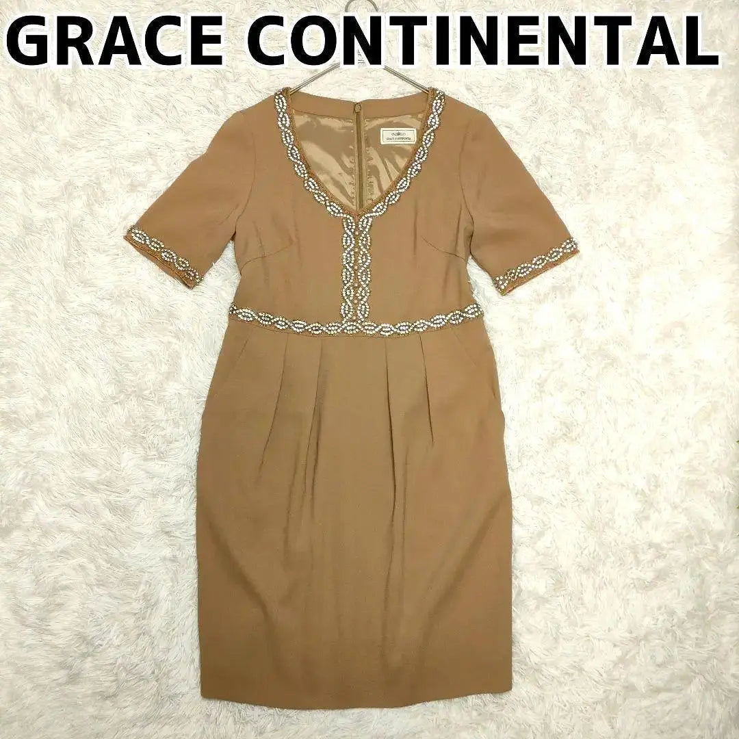 Grace Continental Dress Beige Bijou F Free Size