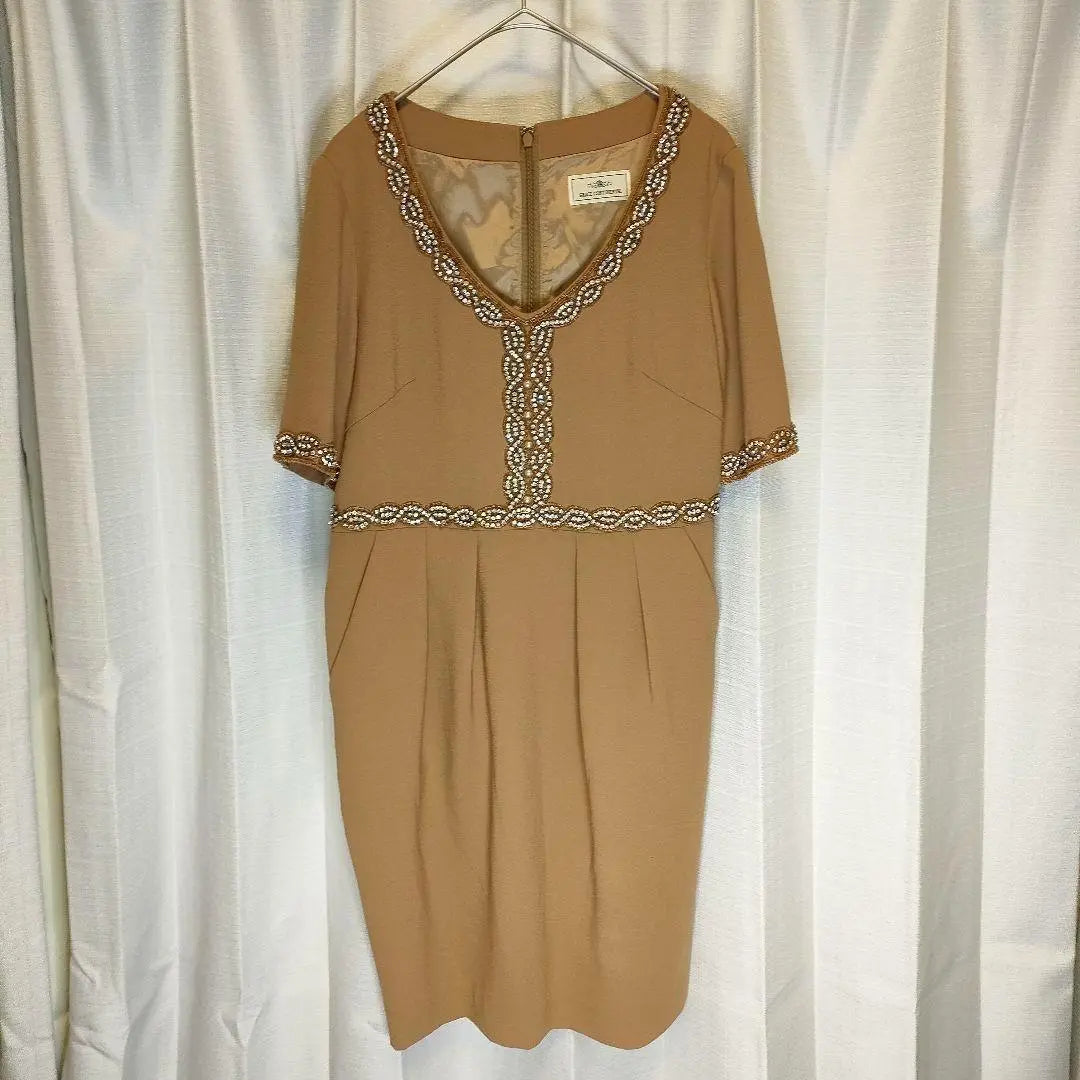 Grace Continental Dress Beige Bijou F Free Size