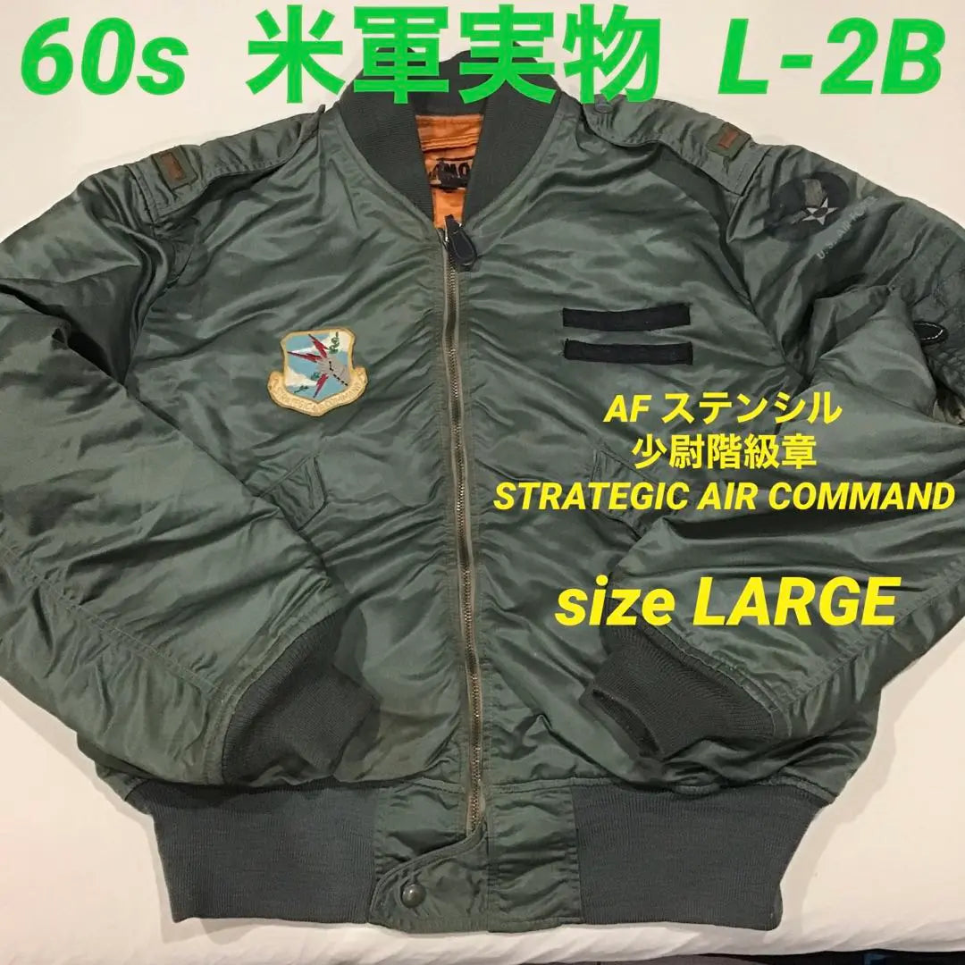 Chaqueta de vuelo militar estadounidense L-2B de los años 60, auténtica, de la Fuerza Aérea, vintage