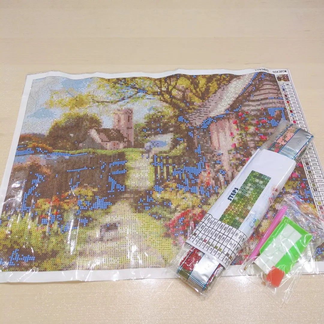 Diamond Art Kit 38 x 50 cm Old Church Road Painting Kit