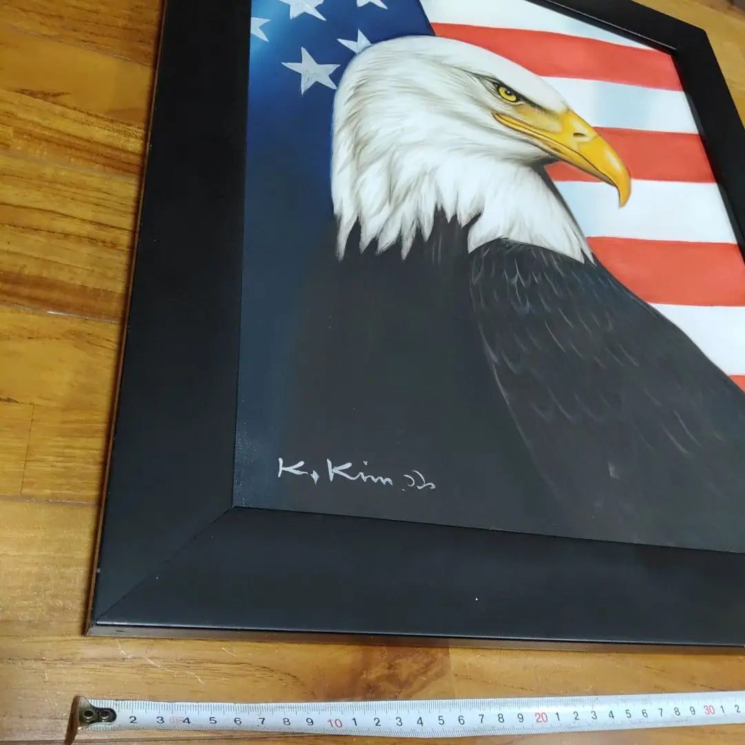 USA Flag Bald Eagle Design Painting Drawing Military US Spirit