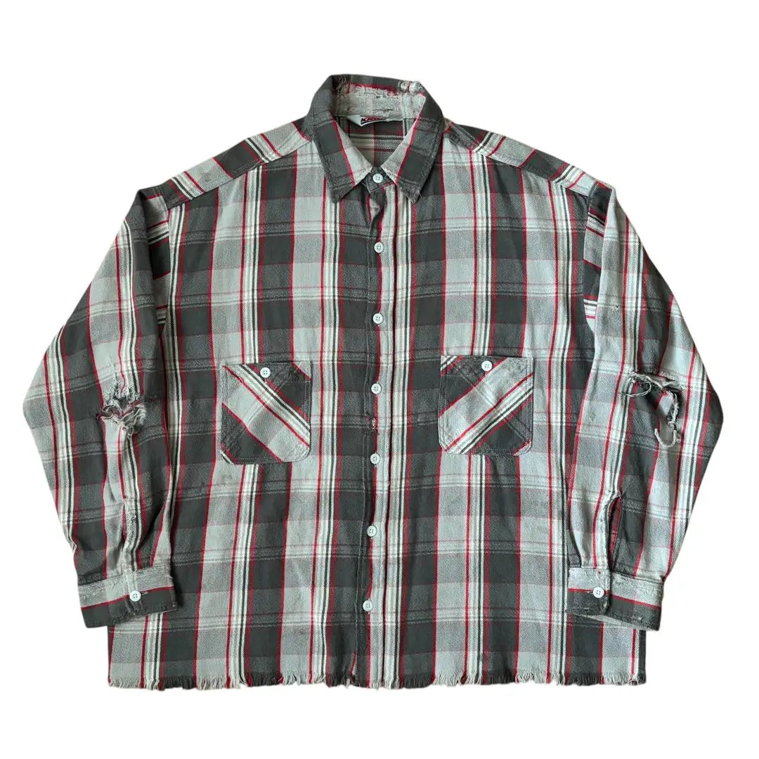 SAINTMICHAEL x SHERMERACADEMY flannel shirt size L