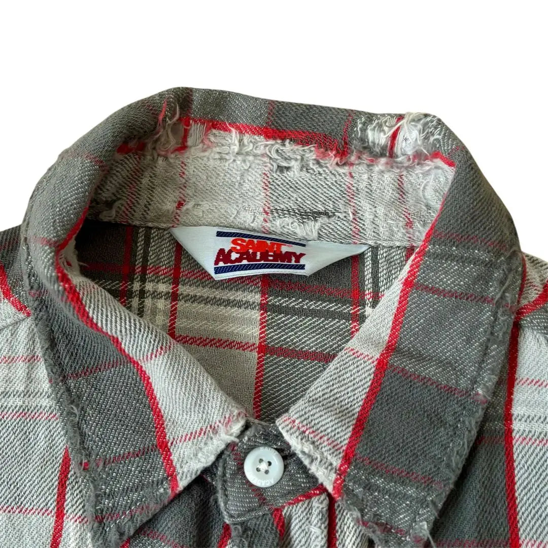 SAINTMICHAEL x SHERMERACADEMY flannel shirt size L