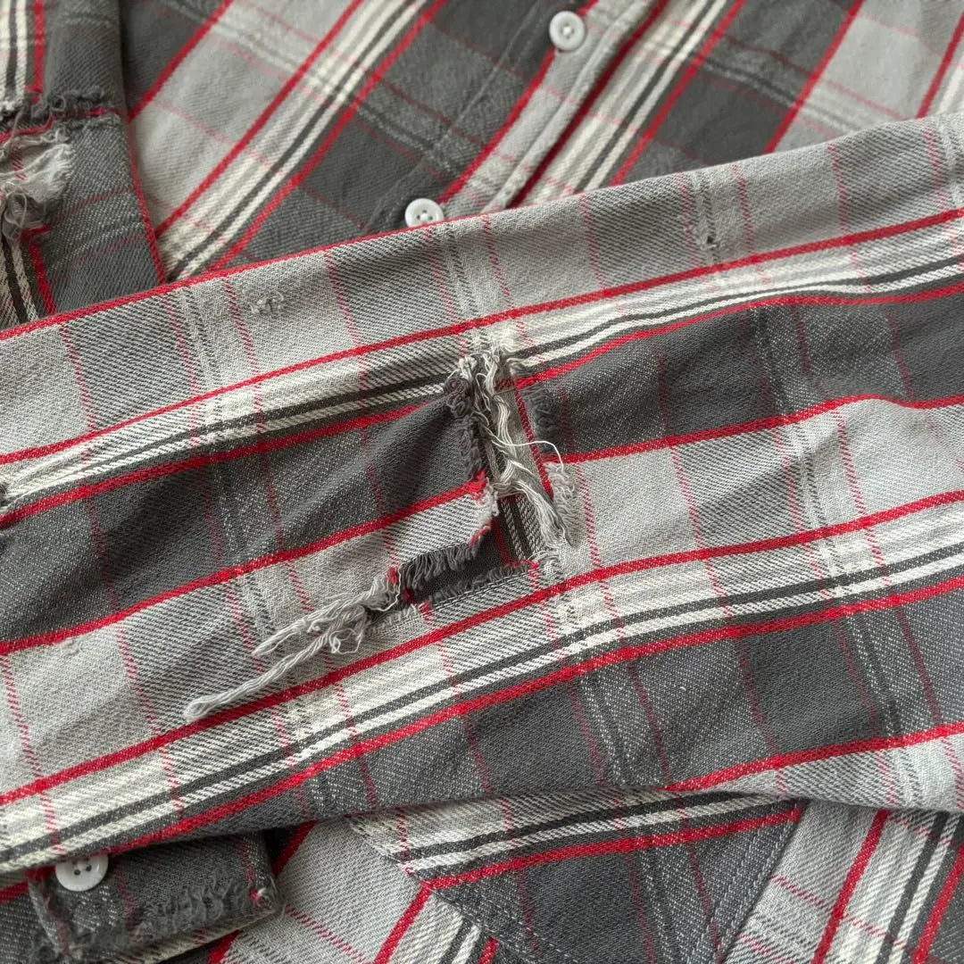 SAINTMICHAEL x SHERMERACADEMY flannel shirt size L