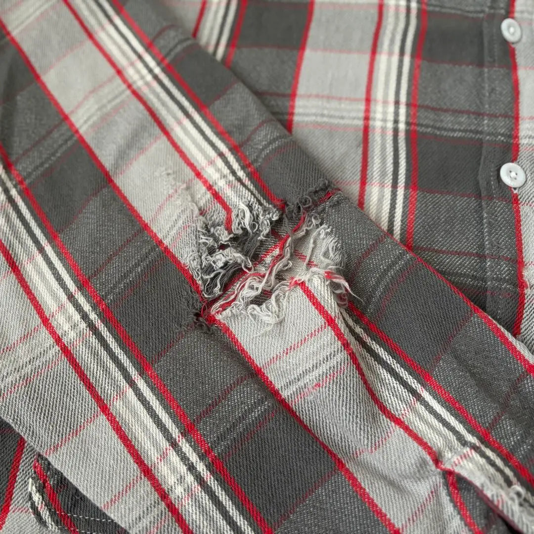 SAINTMICHAEL x SHERMERACADEMY flannel shirt size L