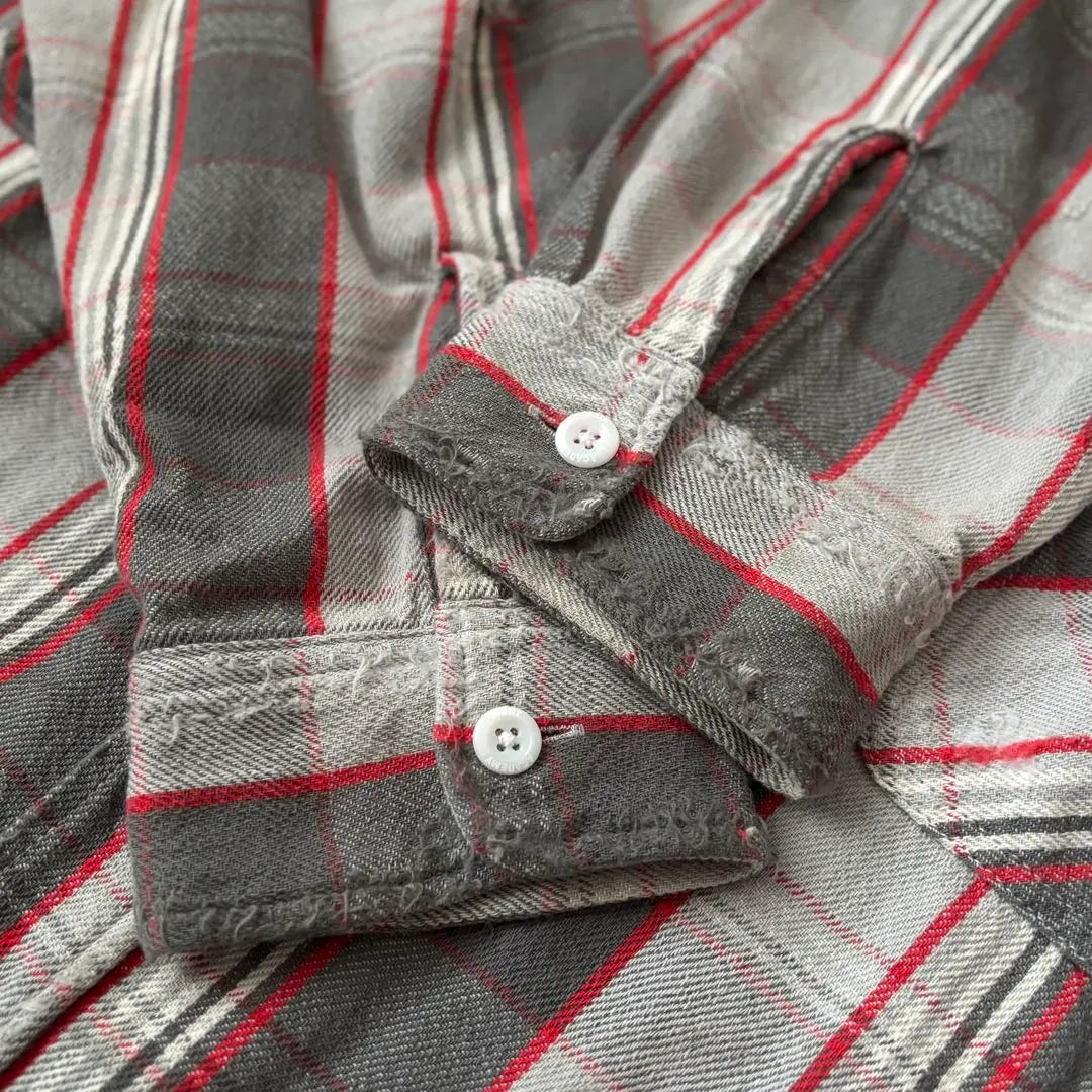 SAINTMICHAEL x SHERMERACADEMY flannel shirt size L