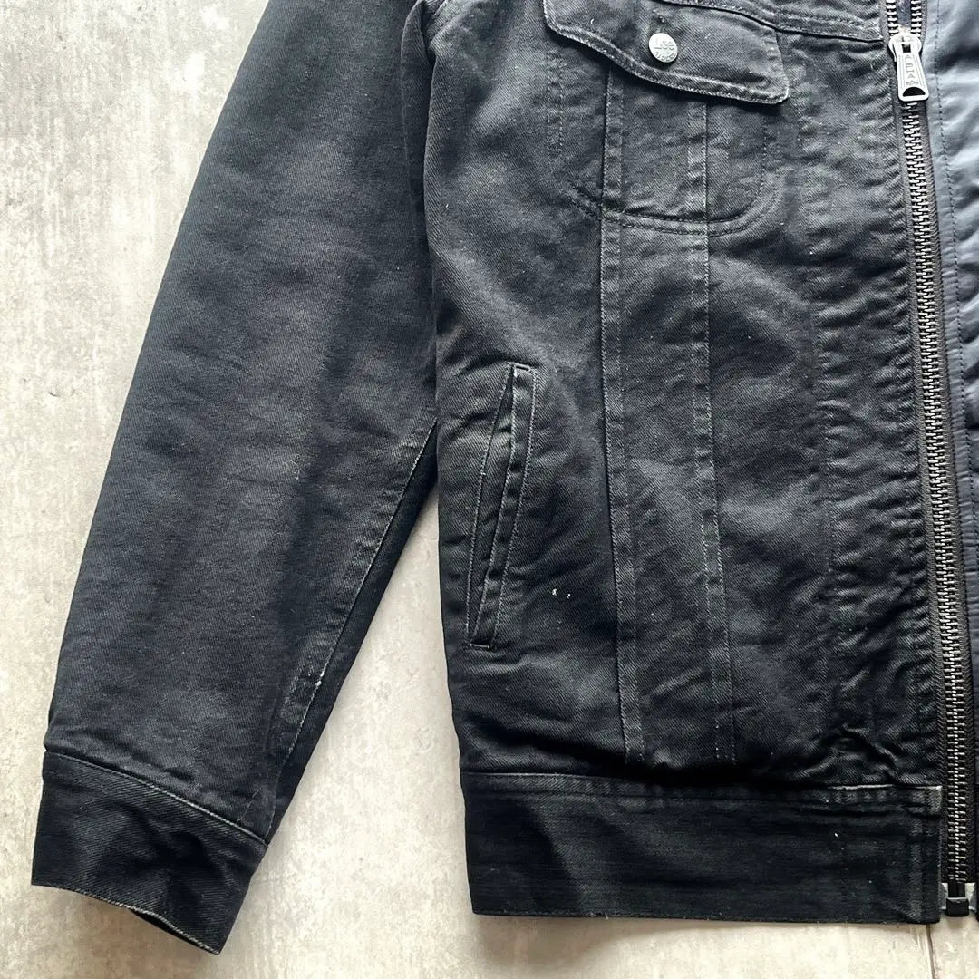 ALPHA×LEE MA-1 denim flight jacket y2k