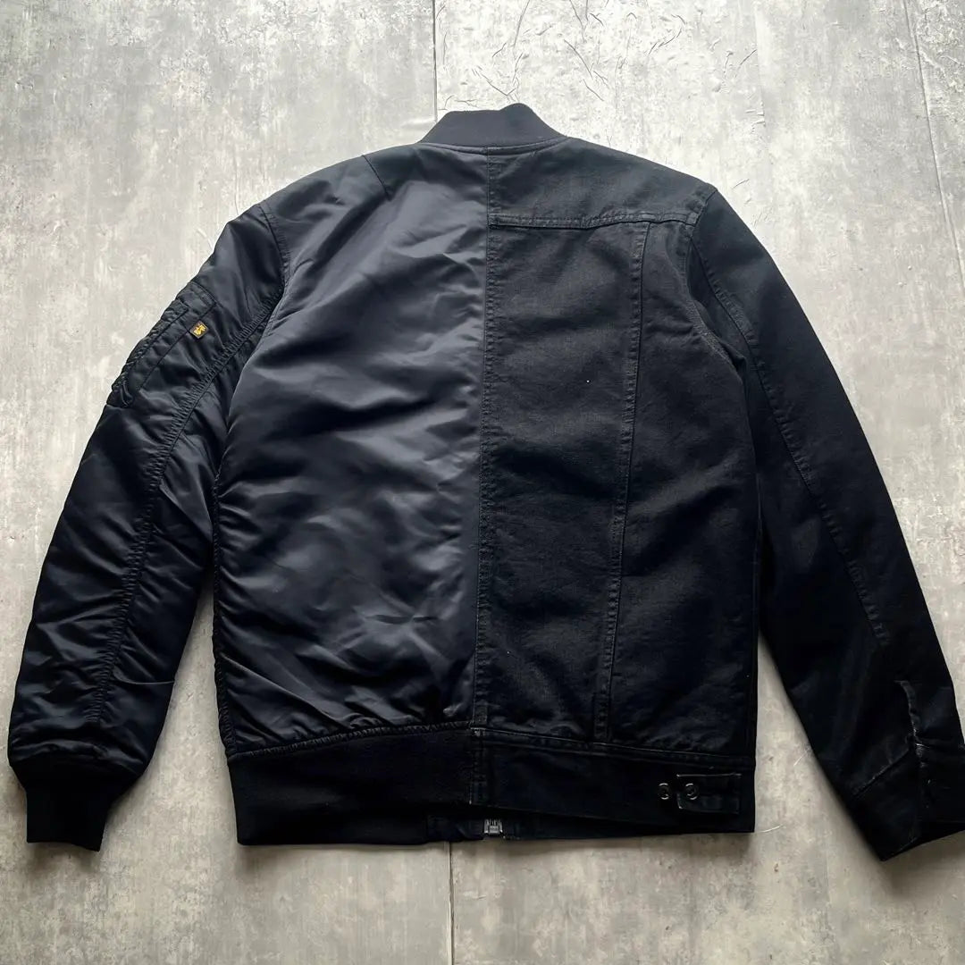 ALPHA×LEE MA-1 denim flight jacket y2k