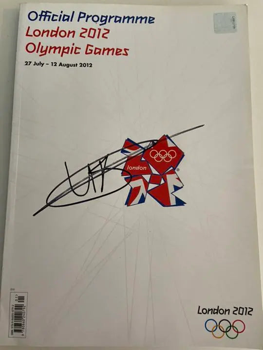 Official London Olympics Program with Usain Bolt Signed