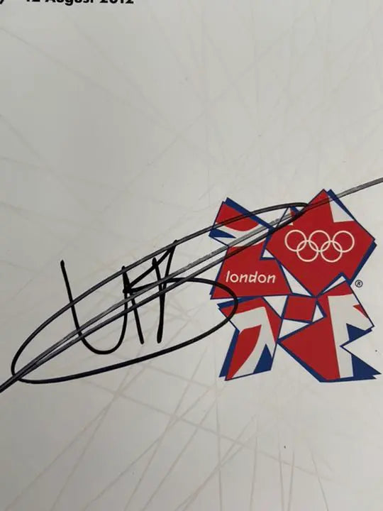 Official London Olympics Program with Usain Bolt Signed