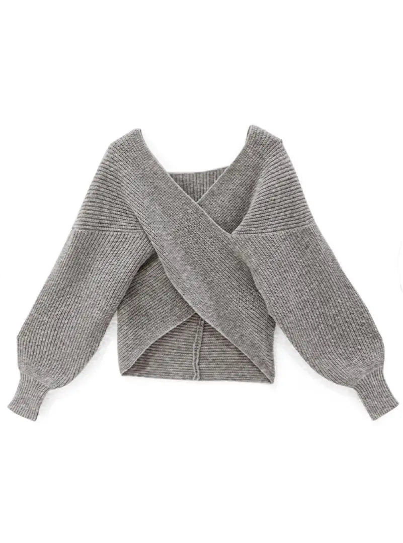 Crossover grey knit