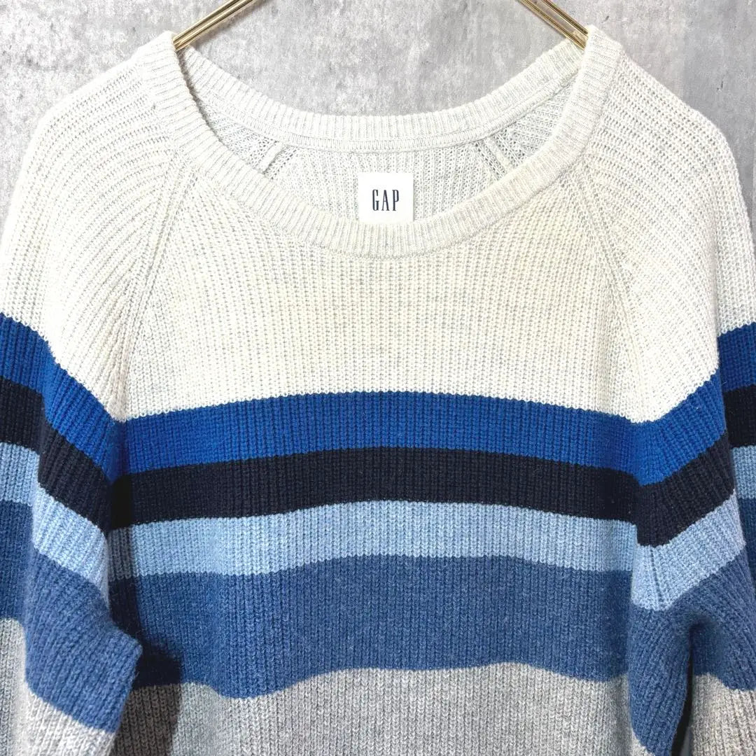 ✨ Productos hermosos ✨ GAP [M] Suéter de punto Lana Surf casual americano para hombres | ✨美品✨ GAP 【M】 ニットセーター ウール 綿 メンズ アメカジ サーフ