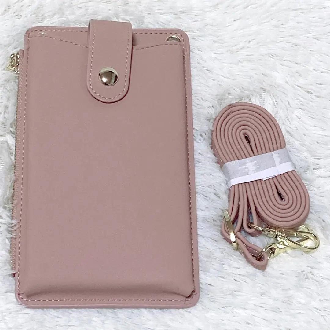 ✨New and unused✨Smartphone shoulder smartphone case pink with side pocket