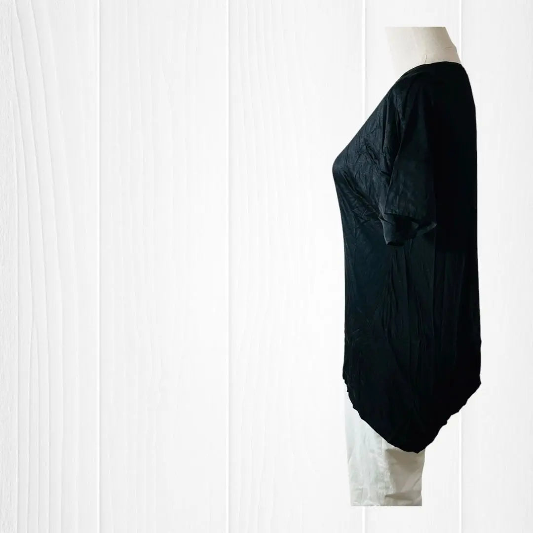 [Good condition] Despres short-sleeved top, see-through sleeves, stretch, silk blend, made in Japan