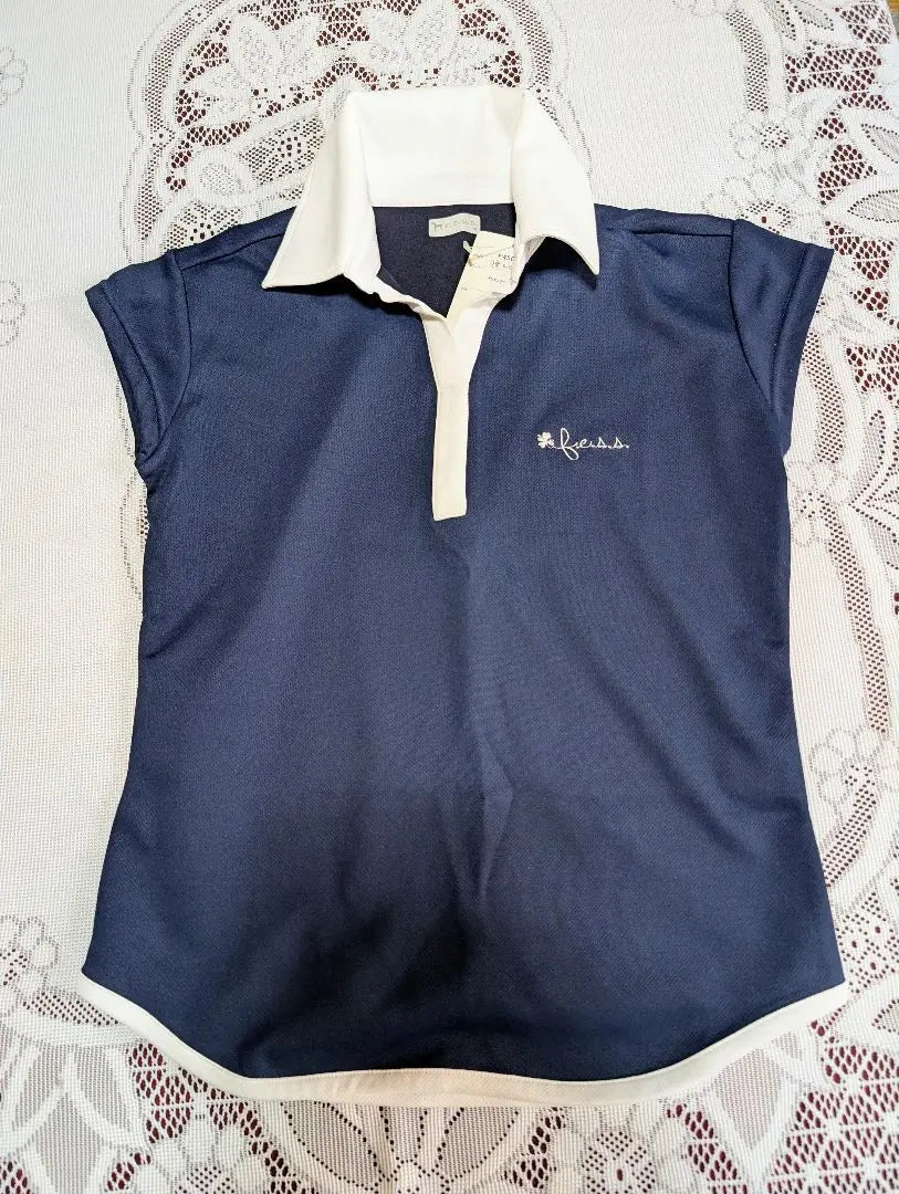 ASICS Almos Ladies Short Sleeve Polo Shirt Golf Shirt M Size Navy | アシックスアルモス　レディース　半袖ポロシャツ　ゴルフシャツ　Ｍサイズ　ネイビー