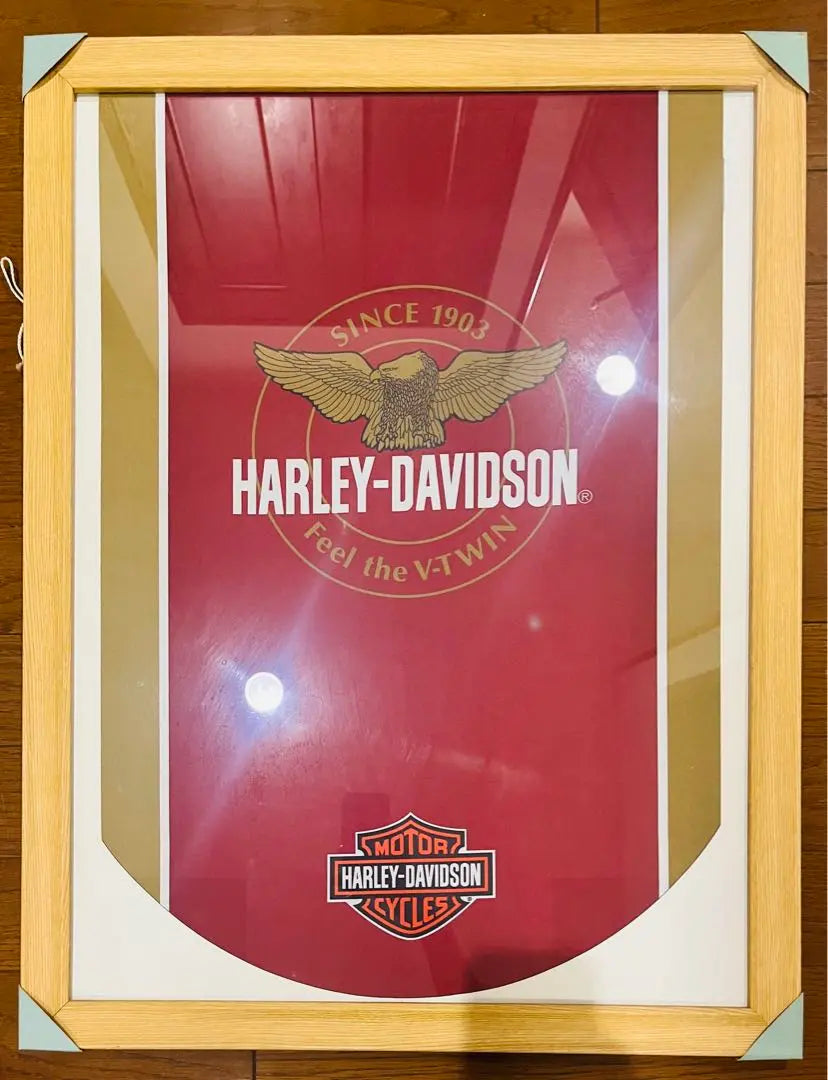 Super rare, beautiful Harley Davidson flag tapestry not for sale, frame set