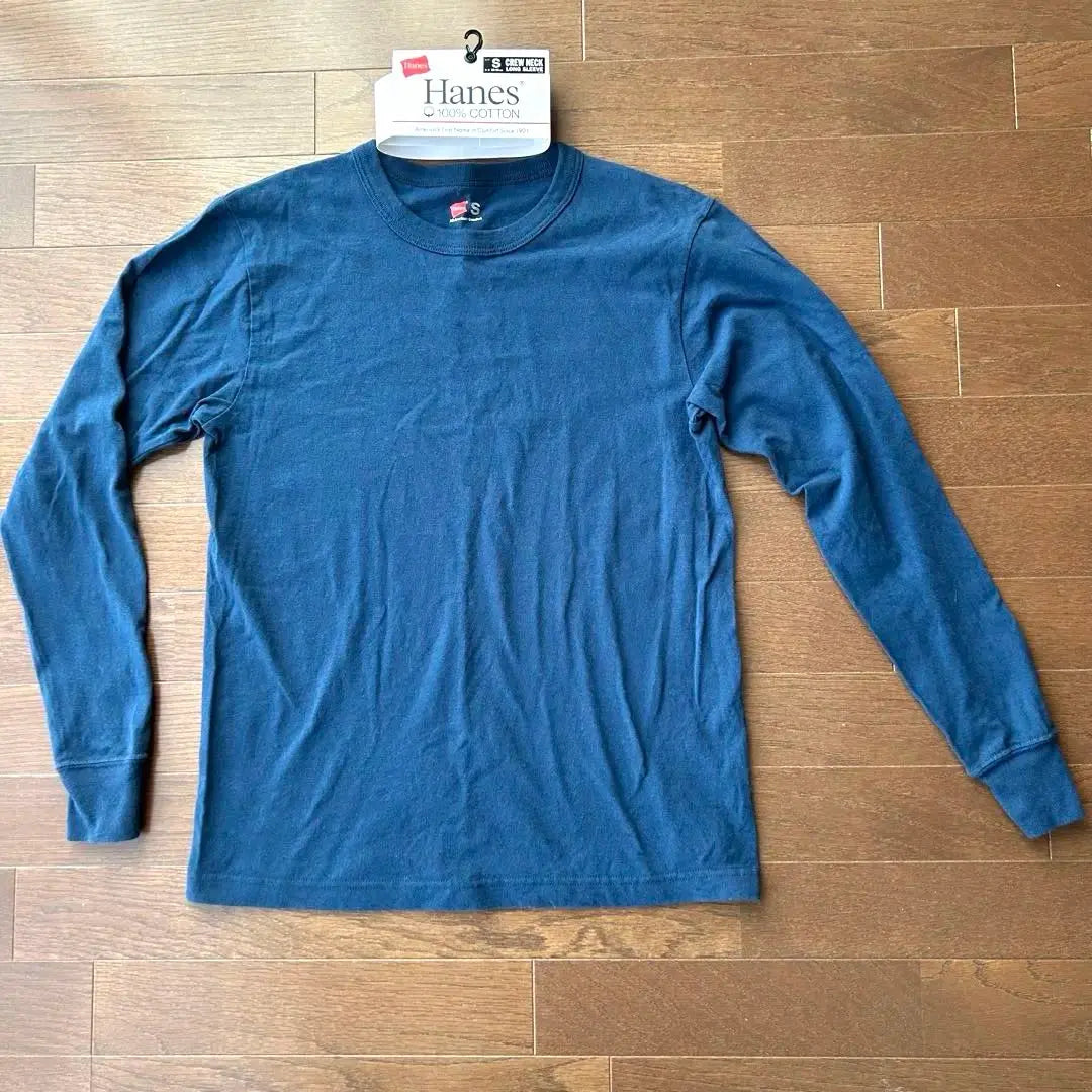 HANES Haines 100% S Crew Neck Long Sleeve T -shirt Long T -shirt