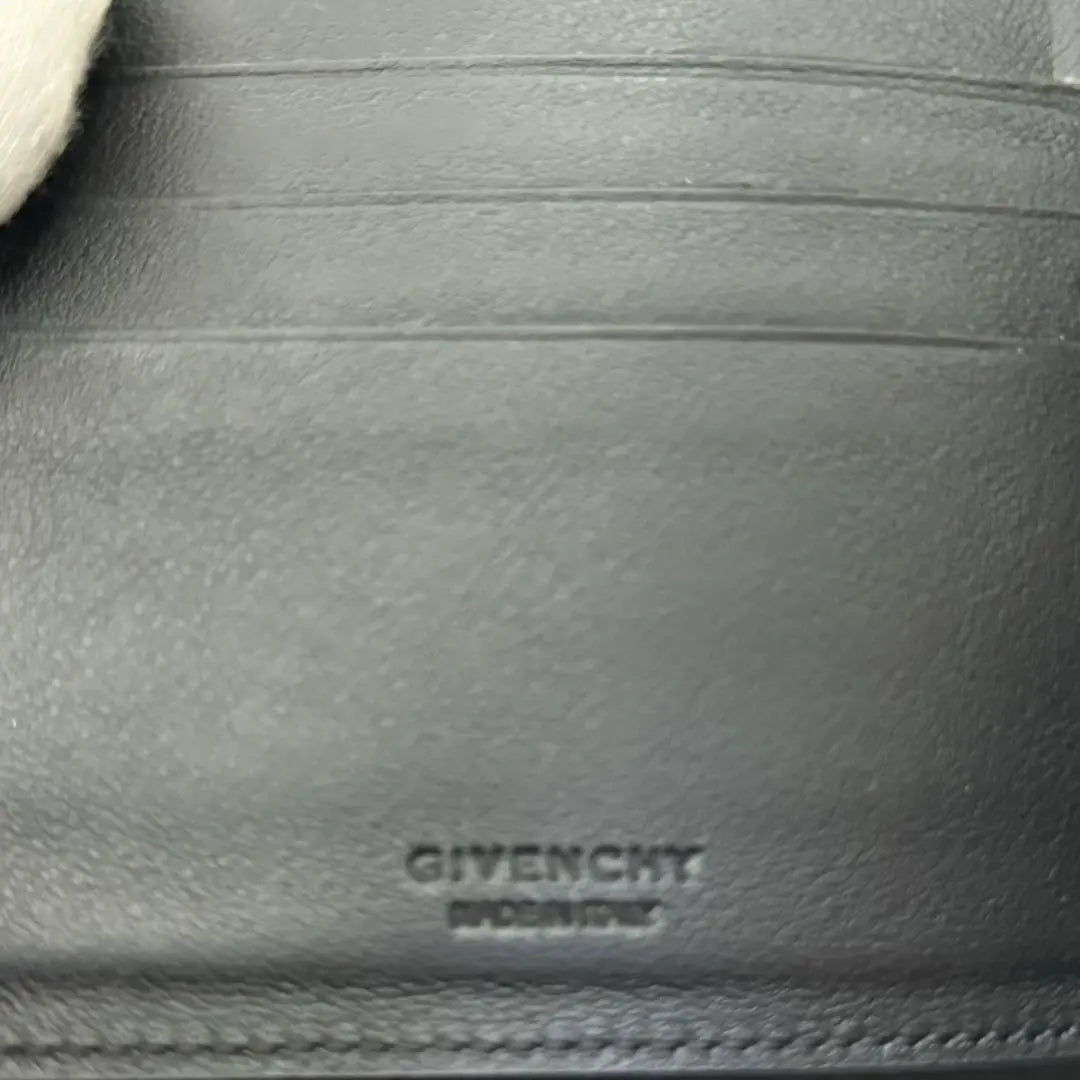 [Extremadamente hermoso] Cartera GIVENCY con clip para billetes, mini cartera plegable negra | 【極美品】GIVENCY 財布 マネークリップ ブラック 二つ折り ミニ財布