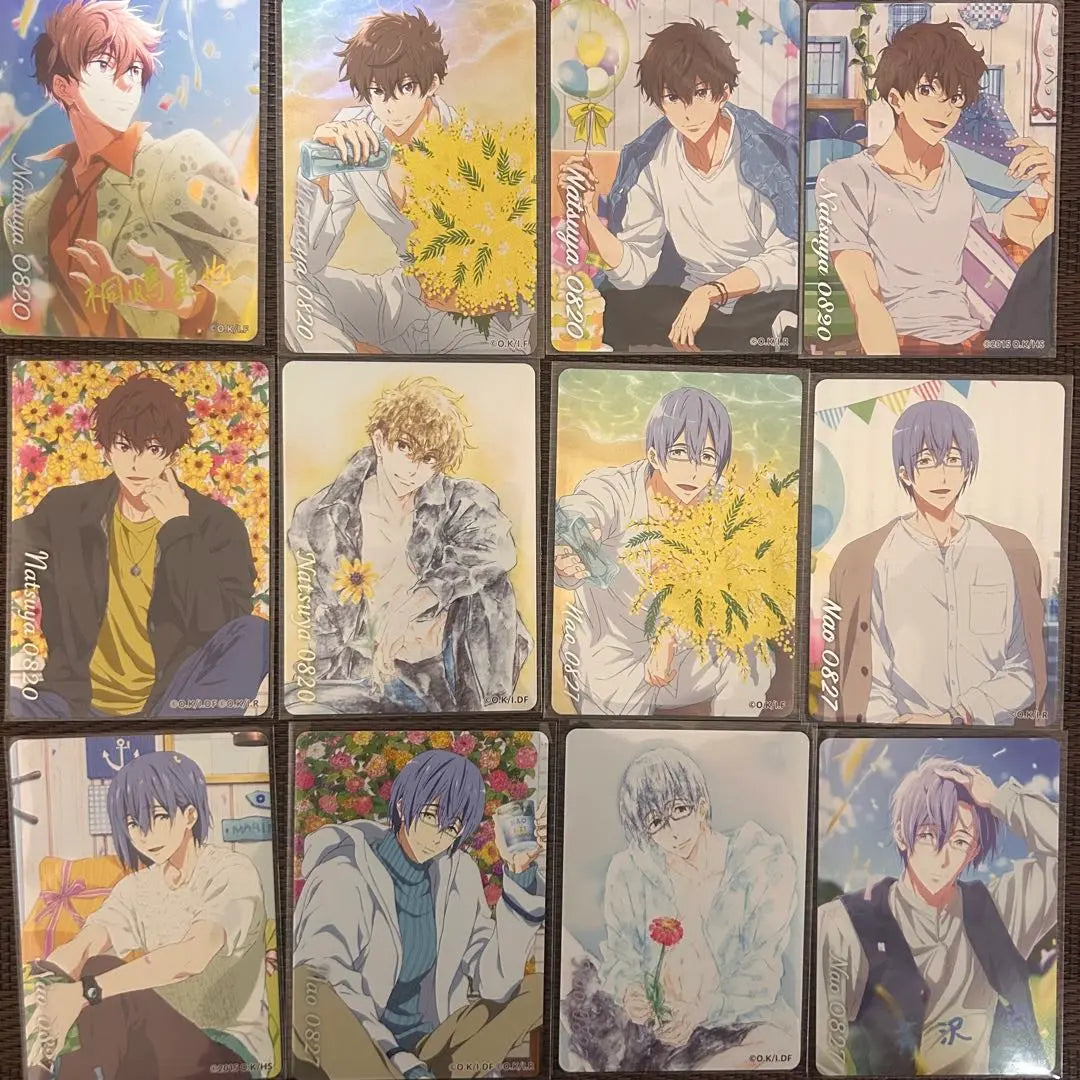 Free! Birthday Glittering Art Cards - Kirishima Natsuya, Serizawa Nao