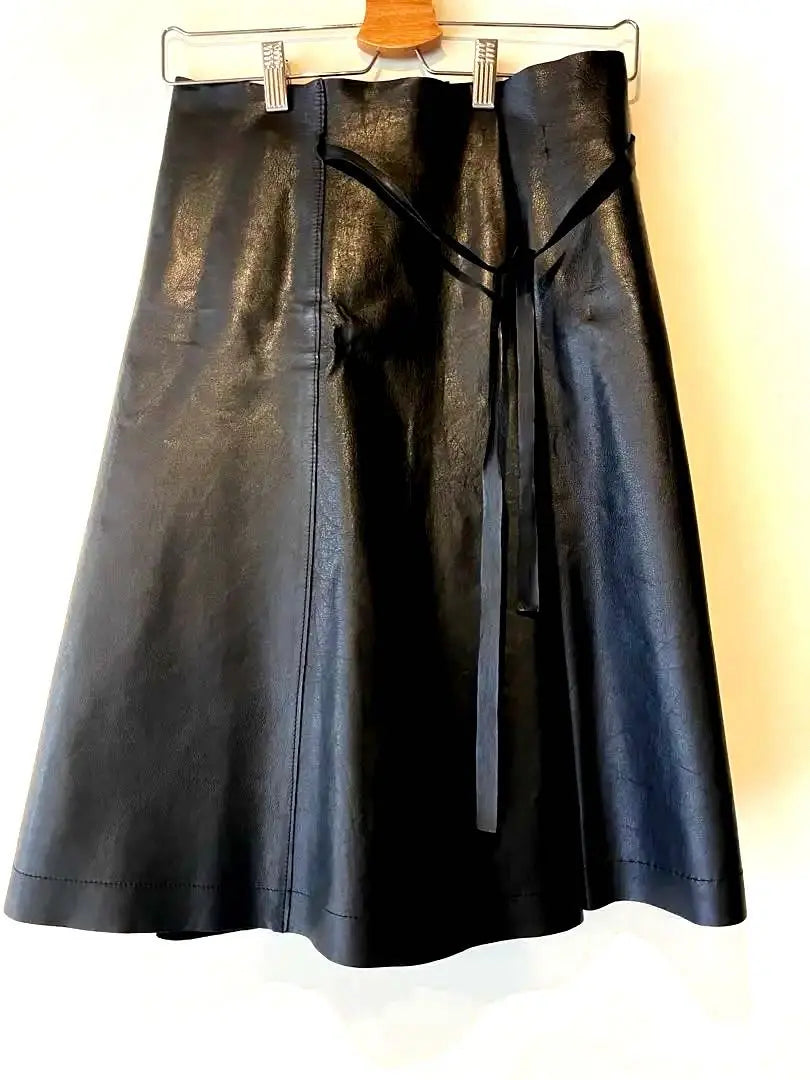 Trico Comme des Garcons Leather Wrap Skirt