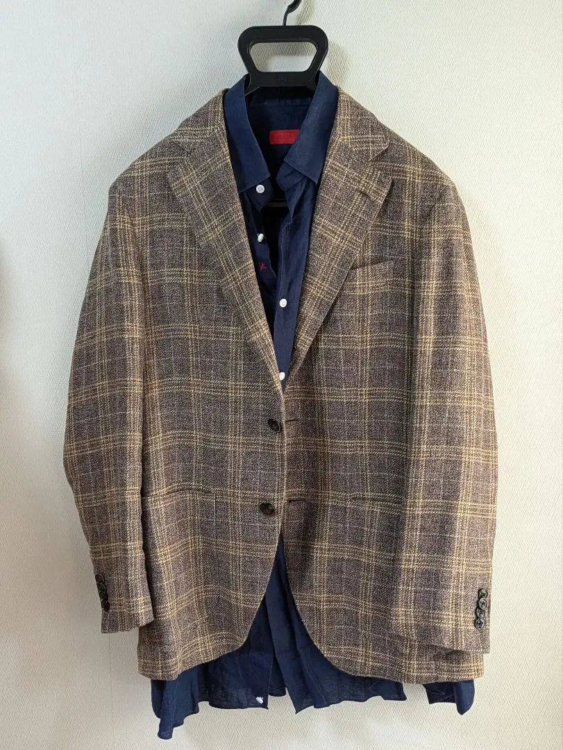 ★BALBA Chaqueta Entallada Hombre Lino Seda Algodón 48 | ★バルバ BALBA メンズテーラードジャケット 麻 絹 綿 48