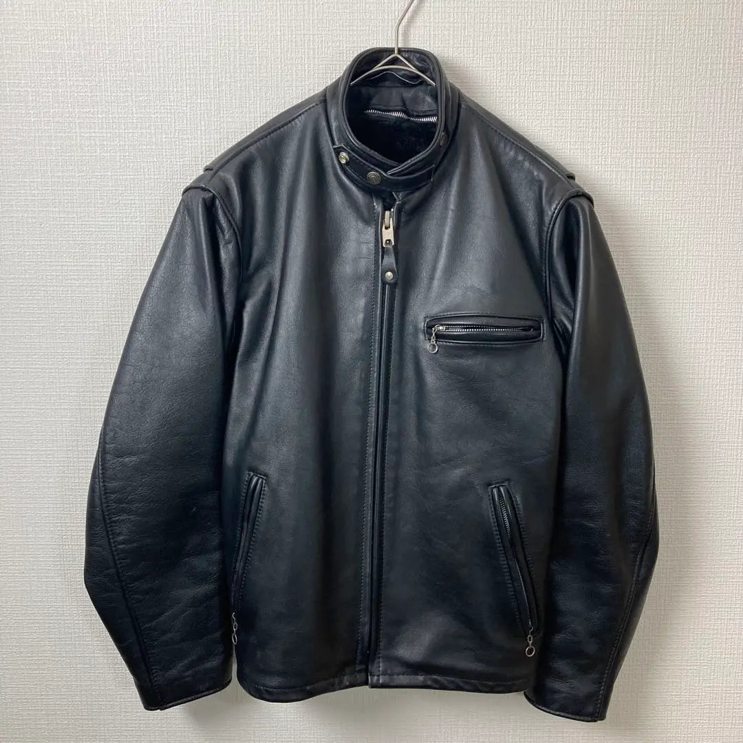 681 schott 641 rider's jacket black leather genuine leather