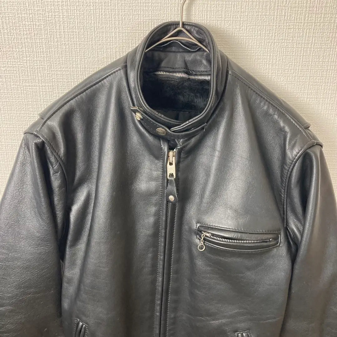 681 schott 641 rider's jacket black leather genuine leather