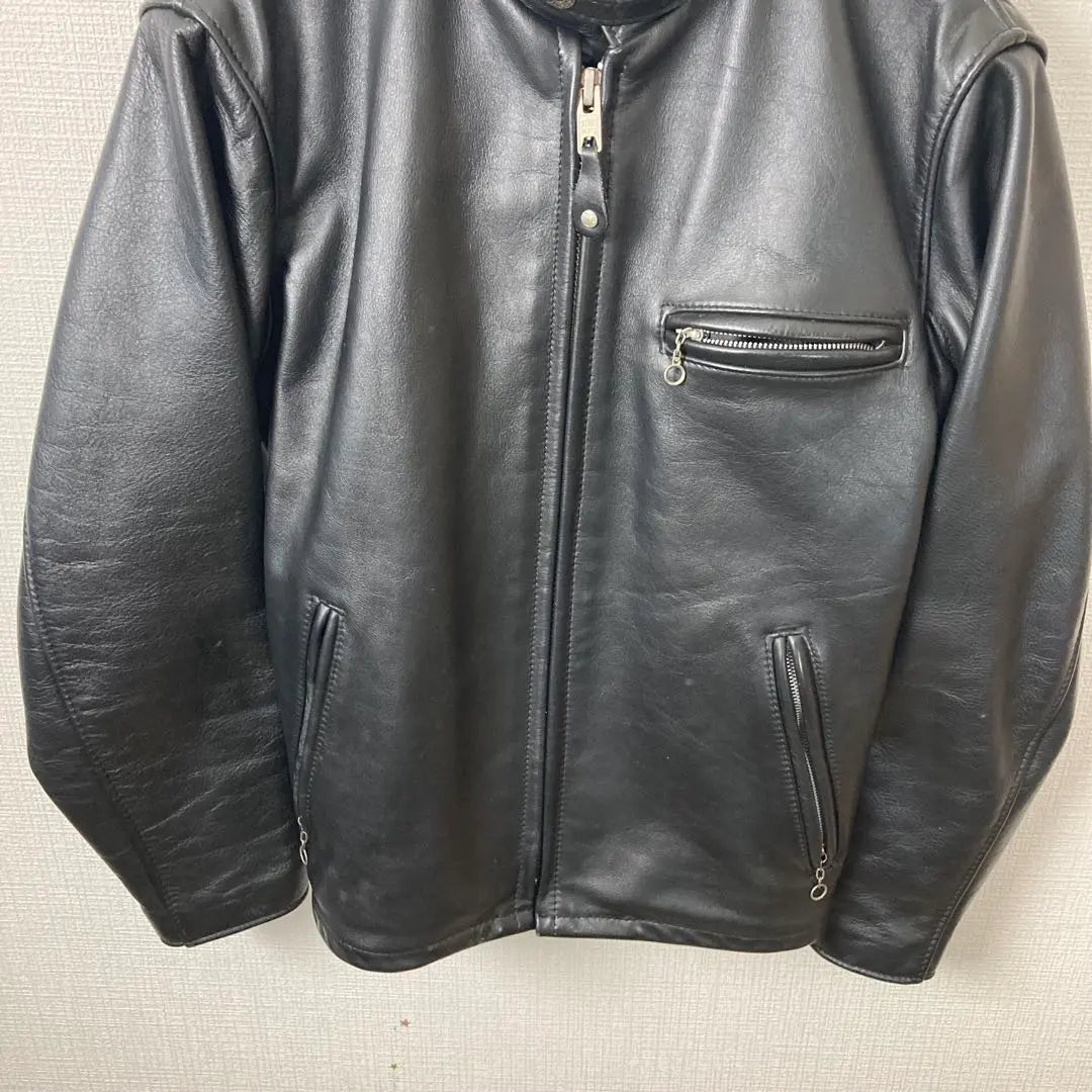 681 schott 641 rider's jacket black leather genuine leather