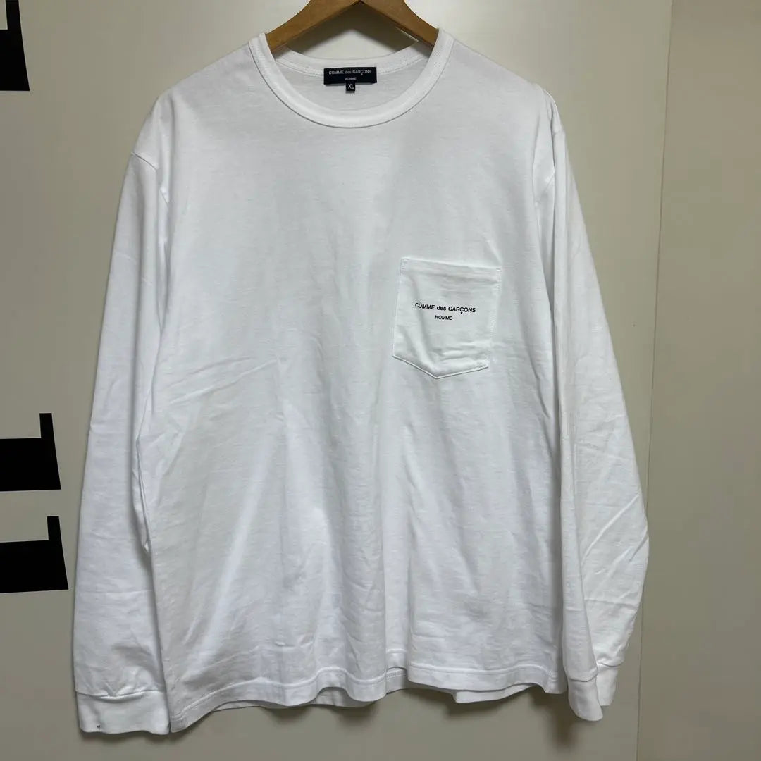 COMME des GARCONS HOMME Cotton Tenku Logo Long Sleeve T XL | COMME des GARCONS HOMME 綿天竺ロゴロングスリーブT XL