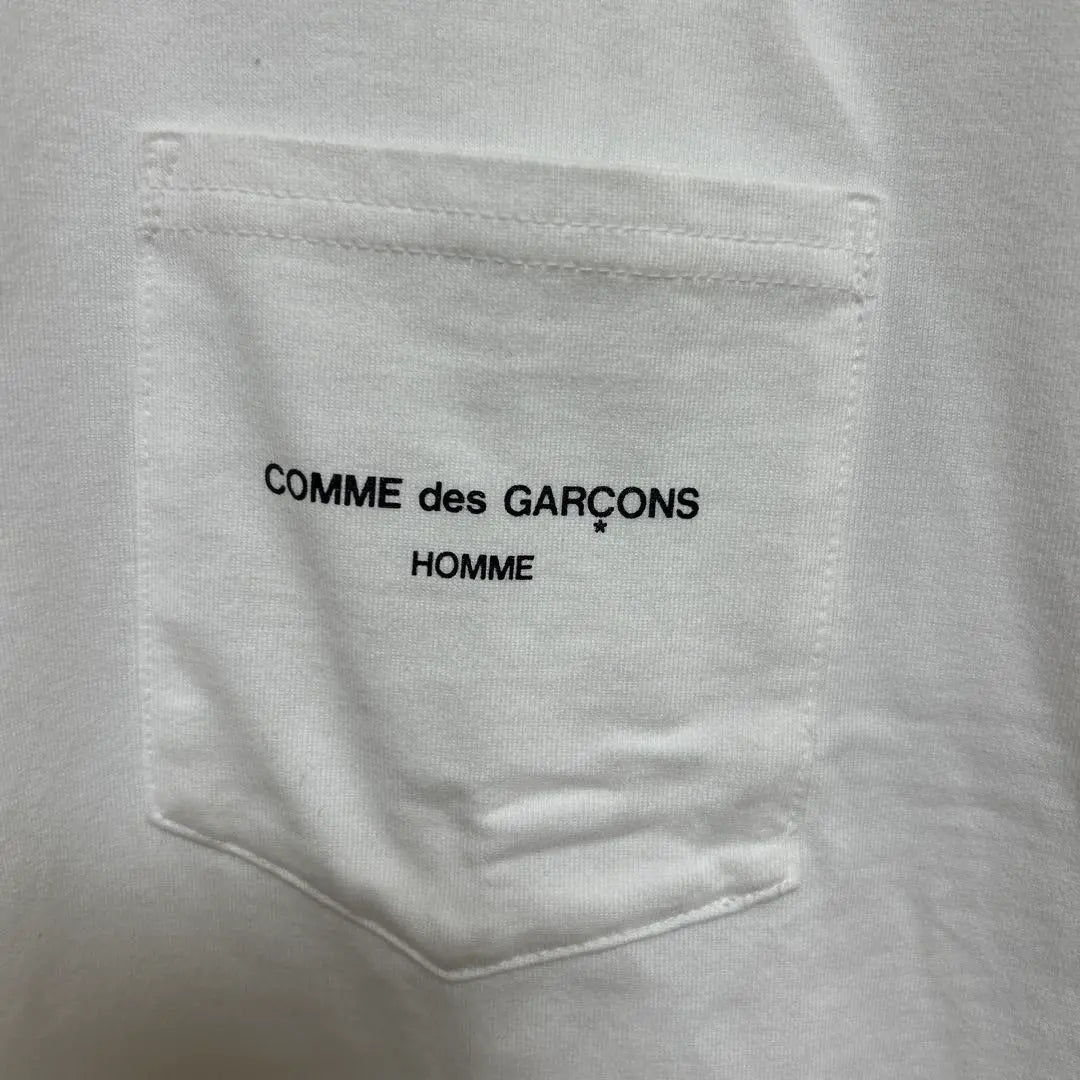 COMME des GARCONS HOMME Algodón Tenku Logo Manga Larga T XL | COMME des GARCONS HOMME 綿天竺ロゴロングスリーブT XL