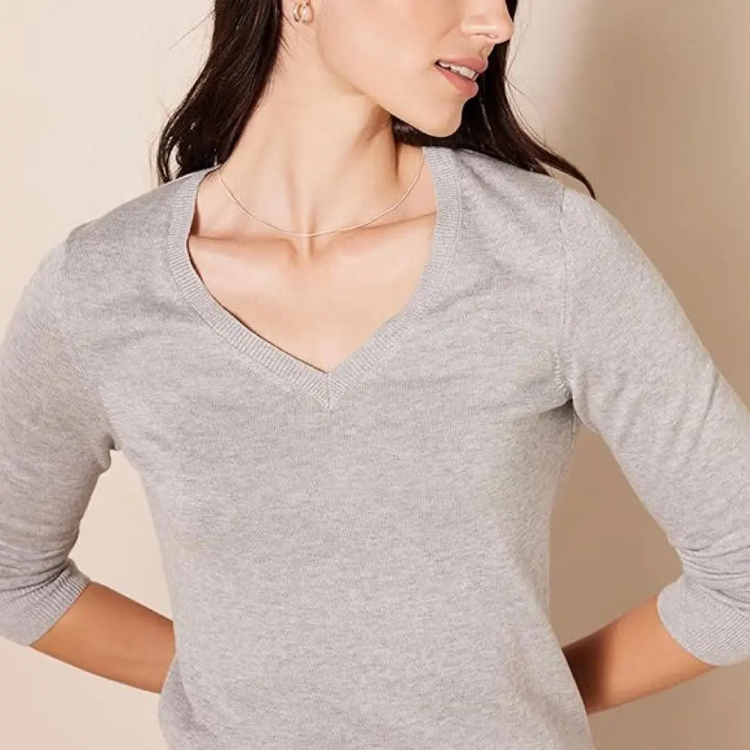 ✨Immediate purchase OK✨ Sweater Lightweight V-neck Long Sleeve Women's XS