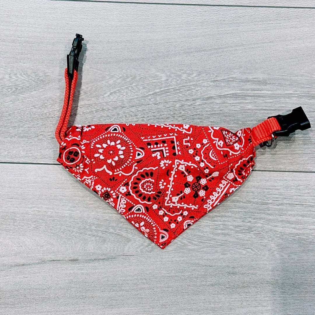 Collar tipo bandana de moda para perros y mascotas, collar de un toque (rojo, tamaño mediano)